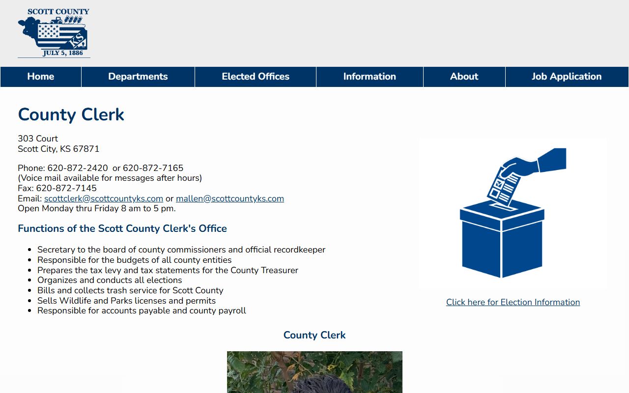 Scott County Clerk of the District Court county clerk distinction