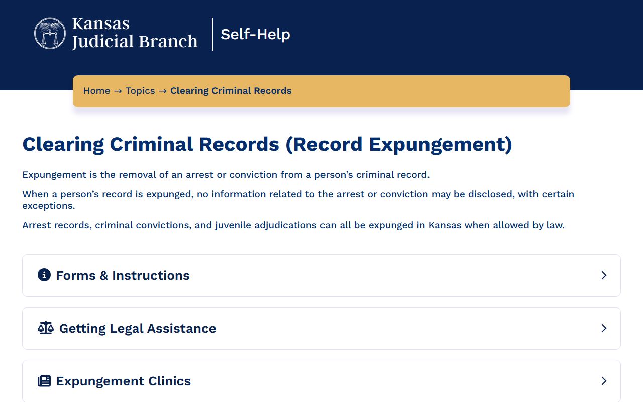 Scott County arrest records and charges Kansas expungement source