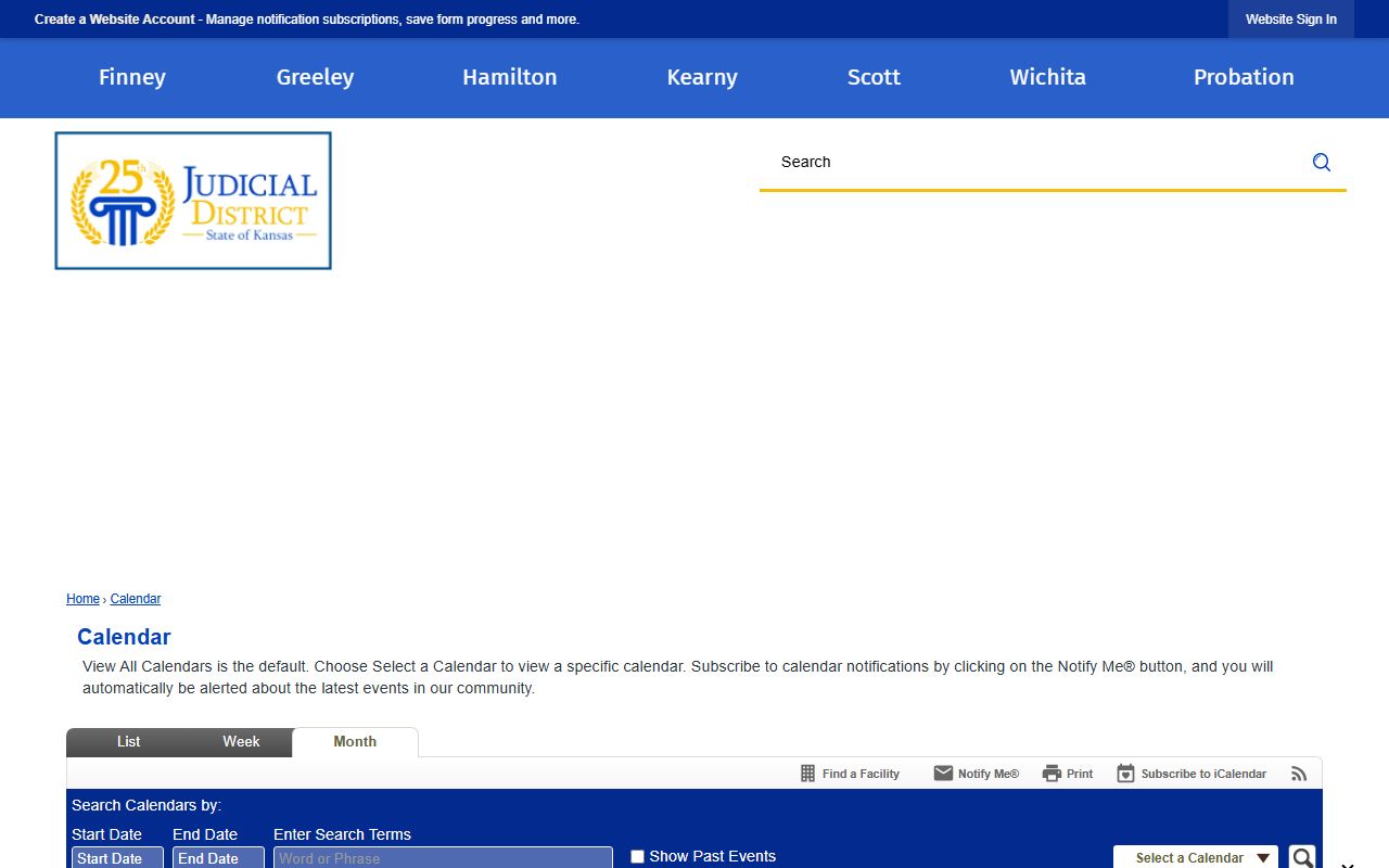 Scott County court dockets 25th Judicial District calendar