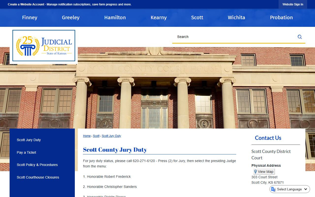 Scott County court dockets jury duty courthouse entry rules