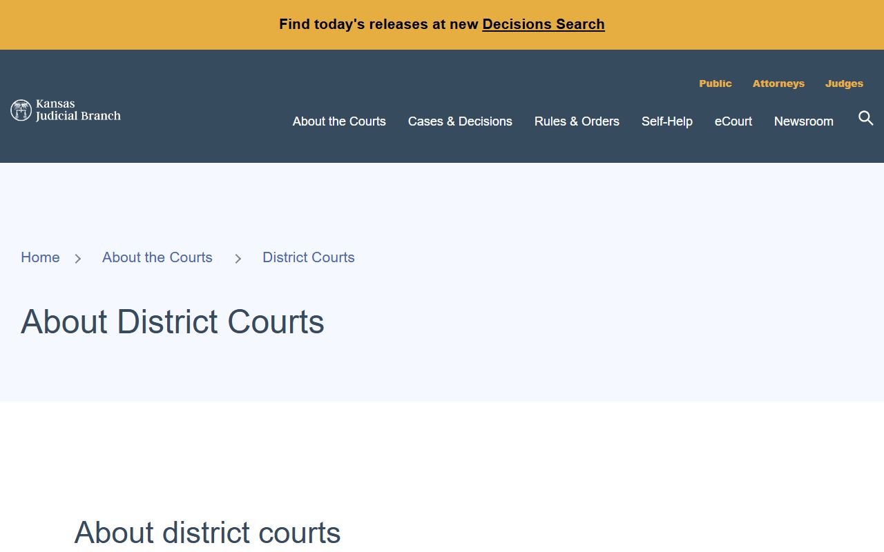 Scott County District Court Kansas district courts overview