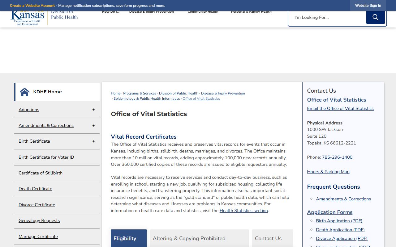 Scott County marriage and divorce records KDHE Office of Vital Statistics