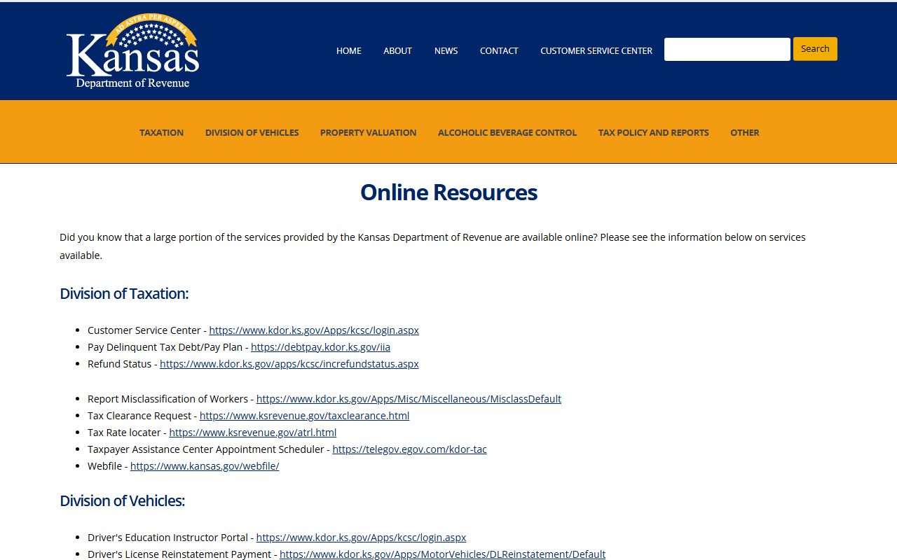 Scott County traffic court records Kansas Department of Revenue online services